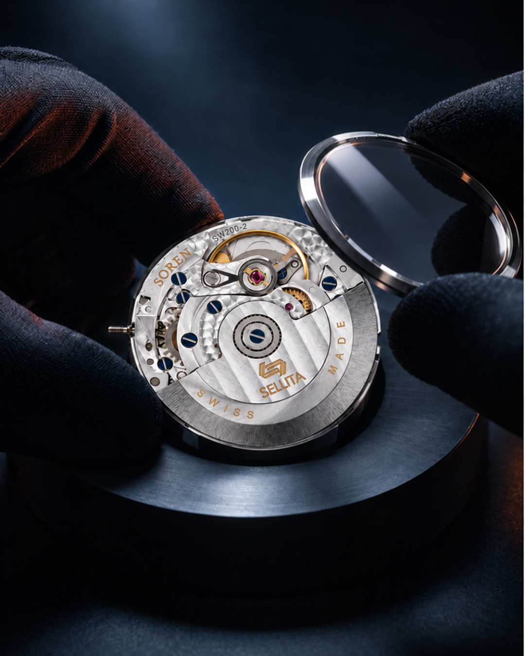 Sellita SW200-2 automatic movement — 65-hour power reserve, Soren Watches