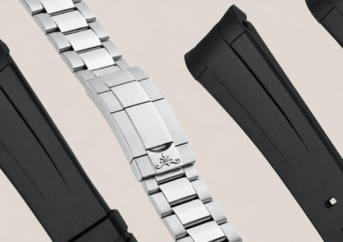 Oyster, Jubilee and rubber strap options for SOREN watches