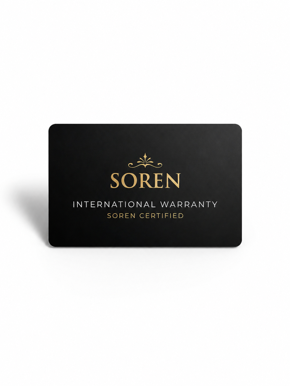 2 year international warranty card Soren front