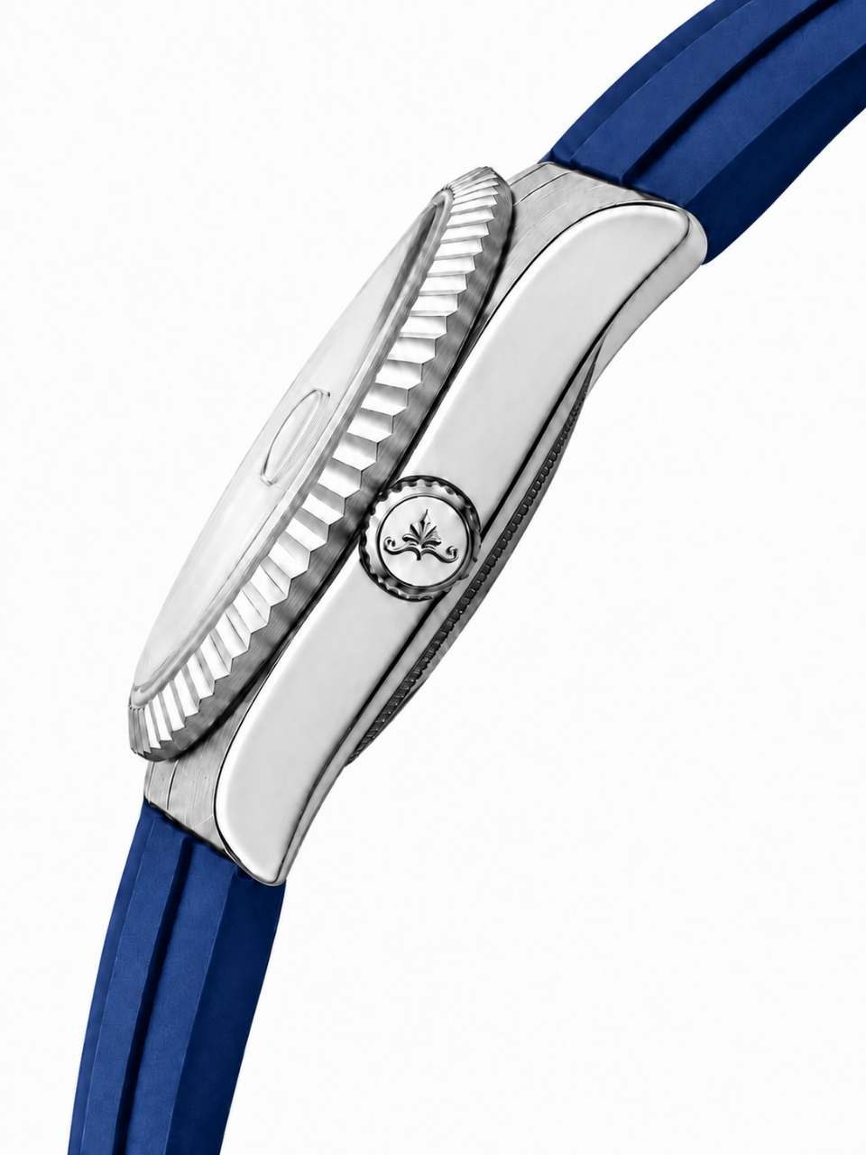 Soren Momentis side view — 40mm case profile, 316L stainless steel