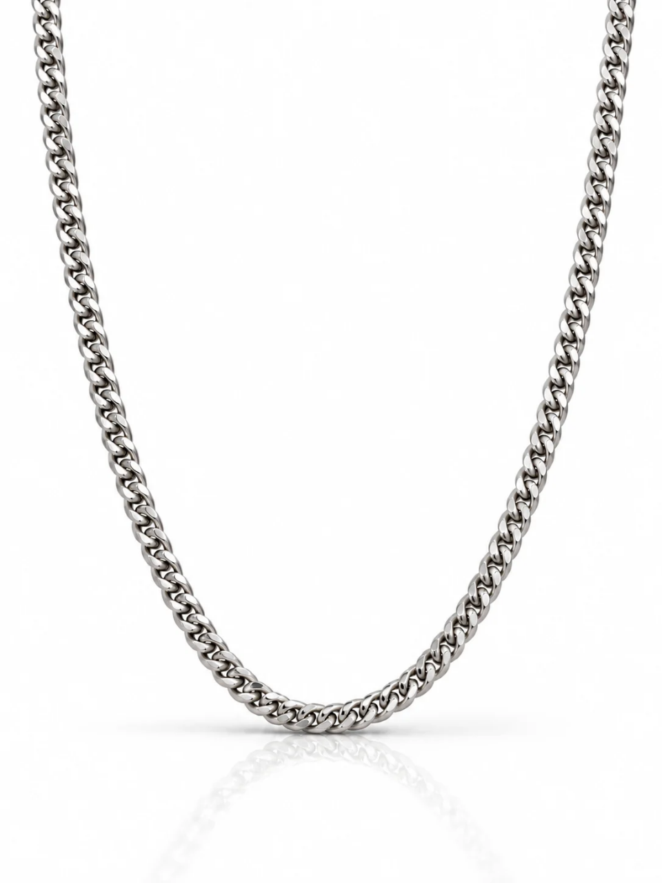 CUBAN CHAIN ( SILVER ) 4MM