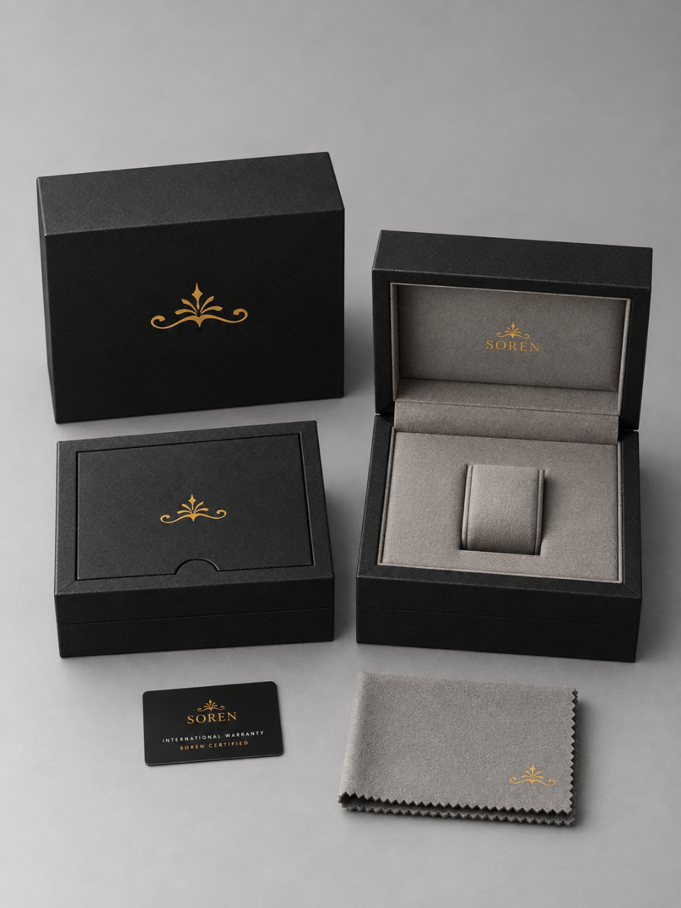Soren packaging thats included with every order