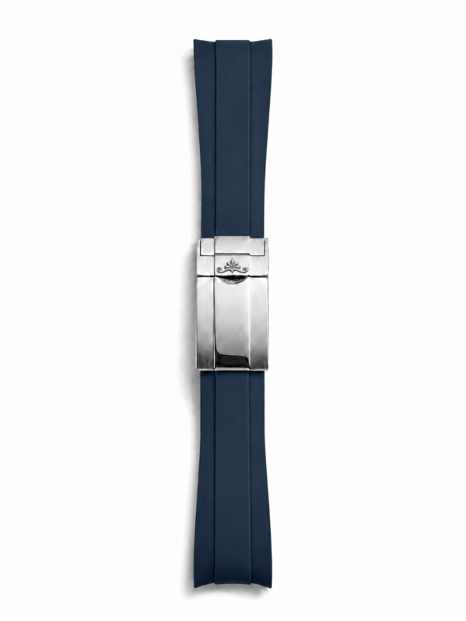 Soren blue FKM-rubber bracelet — 316L stainless steel clasp, FMK rubber design with deployant clasp.